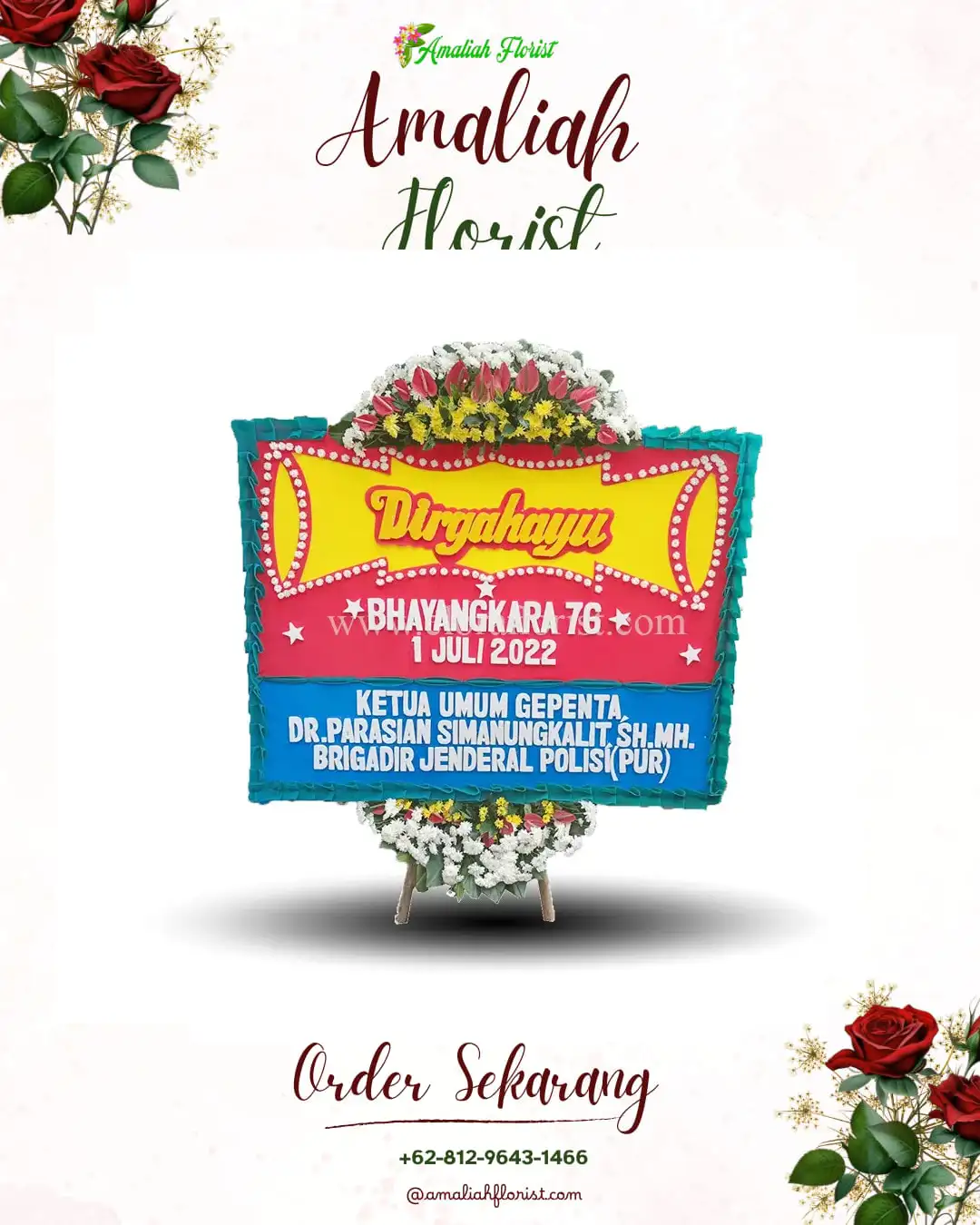 Papan Bunga HUT Ulang Tahun Semuli Raya